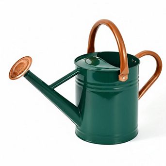 Steel Watering Can Galvanized Copper Accents Removable Rosette Diffuser 1 Gallon Multifunctional