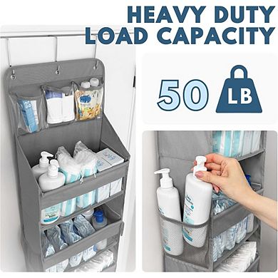 Over Door 5-Tier Hanging Organizer with 5 Large and 6 Side Pockets