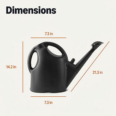 Watering Can 2.64 Gallon for Small Gardens Gentle Nozzle Durable Balanced Design Easy Grip Handle