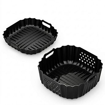 Air Fryer Silicone Liners, Reusable Non-Stick, Heat-Resistant Accessories set of 2