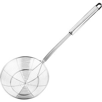 Solid Stainless Steel Spider Strainer Skimmer Ladle for Cooking and Frying,Kitchen Utensils,5.4 Inch