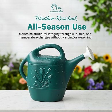 2 Gallon Plastic Watering Can with 2 Handles for Garden Indoor Outdoor Plants