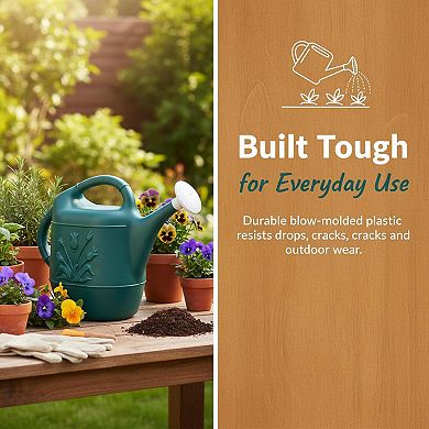 2 Gallon Plastic Watering Can with 2 Handles for Garden Indoor Outdoor Plants