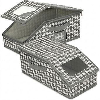 2-Pack Stackable Hat Storage Organizer with Transparent Window