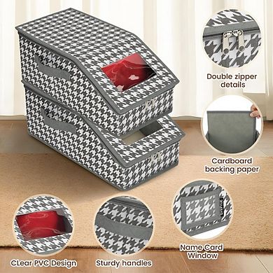 2-Pack Stackable Hat Storage Organizer with Transparent Window