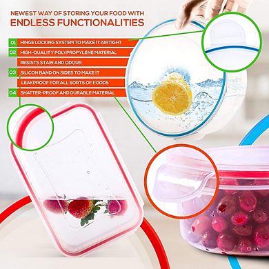 Food Storage Containers Set, Airtight Lids, Microwave & Freezer Safe, BPA-Free