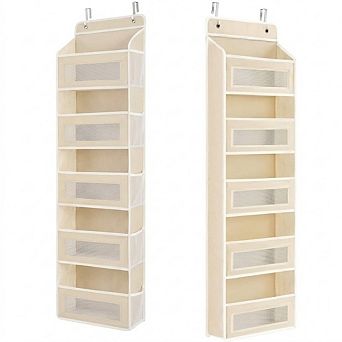 Over-the-Door 5-Shelf Organizer, Hanging Storage with Large Pockets, 44 lb Capacity