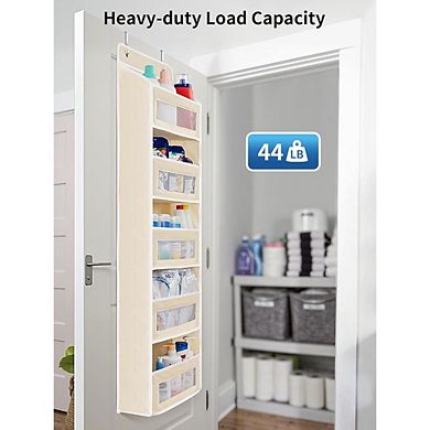 Over-the-Door 5-Shelf Organizer, Hanging Storage with Large Pockets, 44 lb Capacity
