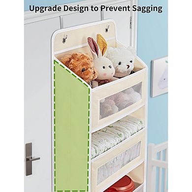 Over-the-Door 5-Shelf Organizer, Hanging Storage with Large Pockets, 44 lb Capacity