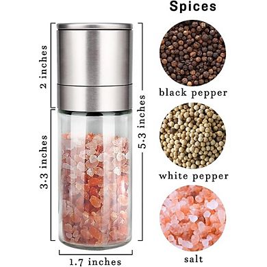 Electric Pepper Grinder, Rechargeable, Adjustable Coarseness, LED Light