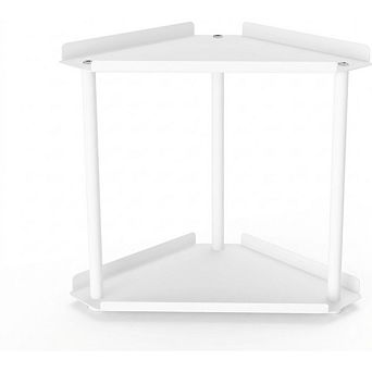 2 tier Corner Counter Organizer Shelf, Bathroom & Kitchen Storage, Vanity Use