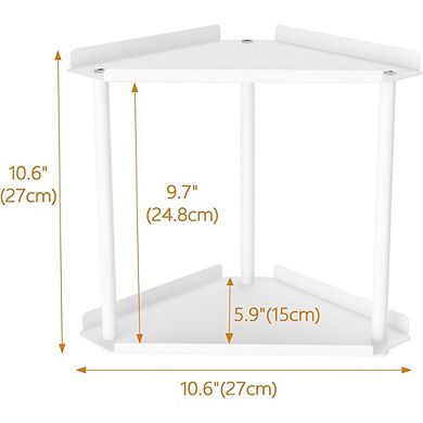 2-Tier Corner Counter Organizer Shelf, Bathroom & Kitchen Storage, Vanity Use