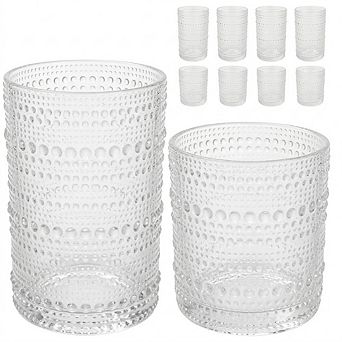 Drinking Glasses Set of 8, 1012 oz Beer & Cocktail Tumblers
