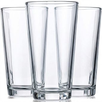 Drinking Glass Set, Margarita Style Cups with Heavy Base Glassware