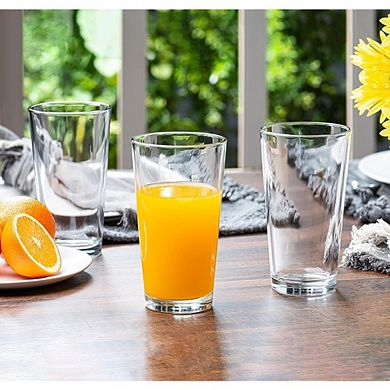 Drinking Glass Set, Margarita Style Cups with Heavy Base Glassware