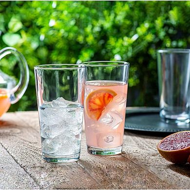 Drinking Glass Set, Margarita Style Cups with Heavy Base Glassware