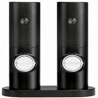 Electric Salt & Pepper Grinder Set, Rechargeable, Adjustable Coarseness, LED Light