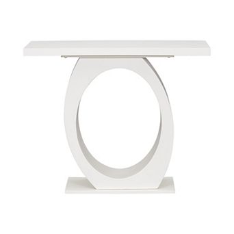 Trikiousd Modern Console Table with Egg-Shaped Base and Sleek Design
