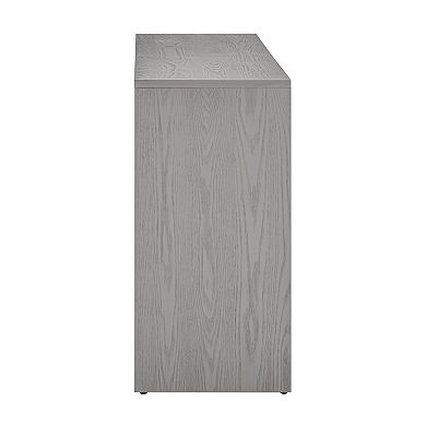 Trikiousd Elegant Fireplace Design Console Table with Wood Veneer Top
