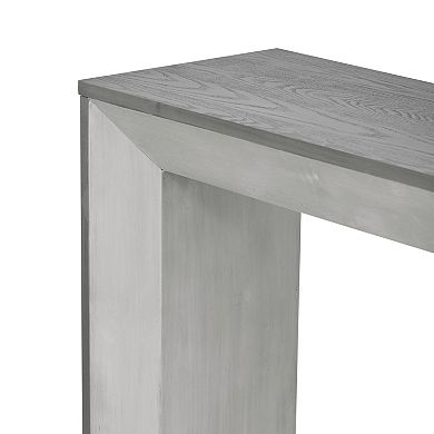 Trikiousd Elegant Fireplace Design Console Table with Wood Veneer Top