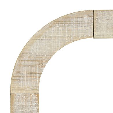 Trikiousd 52" Wood Console Table Entryways Table with Curved Edge & Natural Texture