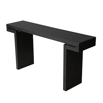 Trikiousd 60" Rustic Farmhouse Console Table Entryway Sofa Side Table with Distressed Wood Finish