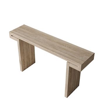 Trikiousd 60" Rustic Farmhouse Console Table Entryway Sofa Side Table with Distressed Wood Finish