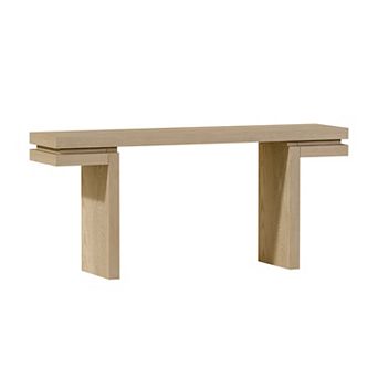 Trikiousd 66" Extra Wide Console Table Sofa Table with Wood Veneer Minimalist Design