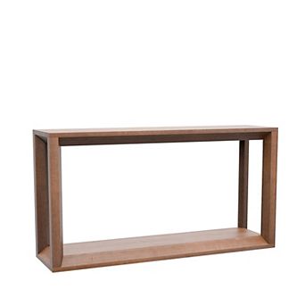 Trikiousd 60" Wood Veneer Console Table Wide Sofa Table with Ample Storage for Entryway