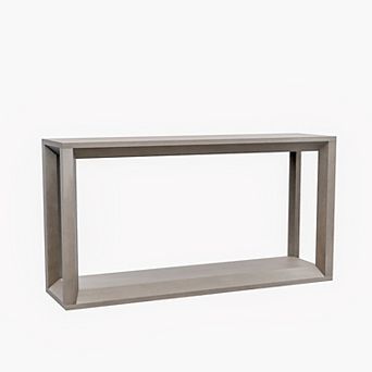 Trikiousd 60" Wood Veneer Console Table Wide Sofa Table with Ample Storage for Entryway