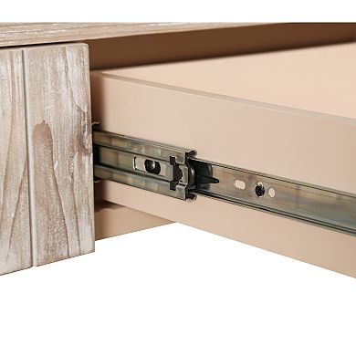 Trikiousd 59" Farmhouse Console Table Vintage Crafted Entryway Table with 2 Hidden Handle Drawers