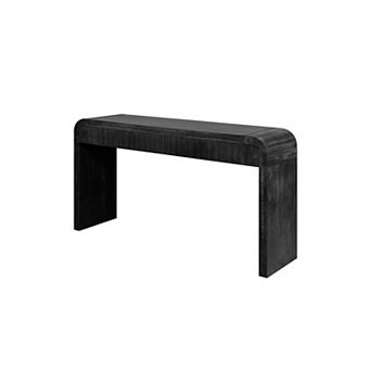 Trikiousd 59" Farmhouse Console Table Vintage Crafted Entryway Table with 2 Hidden Handle Drawers
