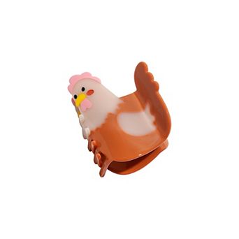 Emberly Brown Rooster Hair Clip