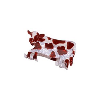 Emberly Brown Cow Design Hair Clip