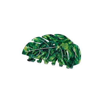 Emberly Green Leaf Hair Clip