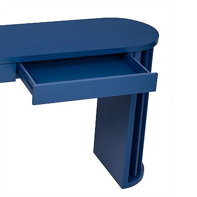Trikiousd 59" Minimalist Console Table Sofa Table Entryway Table with 2 Drawers & Fluted Legs