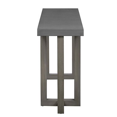 Trikiousd Geometric Console Table with Pine Legs and Veneer Top