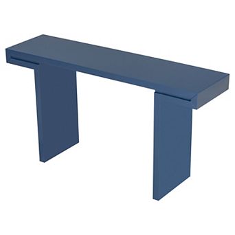 Trikiousd 60" Modern Console Table Stylish Entryway Table with Geometric Design & Adjustable Feet