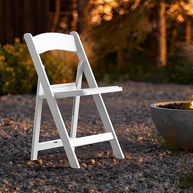 Garden Patio Folding Chair Set 4 Lightweight Padded Waterproof 900lb Capacity Double Braced