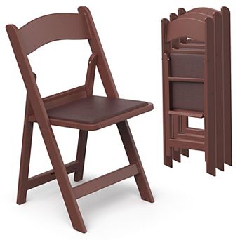 Garden Patio Folding Chair Set 4 Lightweight Padded Waterproof 900lb Capacity Double Braced