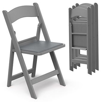 Garden Patio Folding Chair Set 4 Lightweight Padded Waterproof 900lb Capacity Double Braced