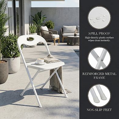 6 Pack Folding Chair Heavy Duty Portable Commercial Event Party Wedding Home