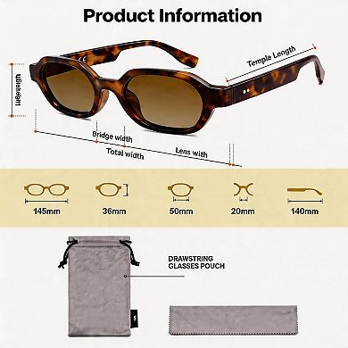 Kaelin Home Retro Polarized Hexagon Sunglasses