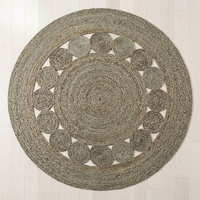 Handmade Jute Area Rug Braided Boho Farmhouse Sustainable Durable Versatile Style