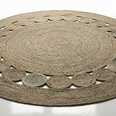 Handmade Jute Area Rug Braided Boho Farmhouse Sustainable Durable Versatile Style