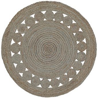 Handmade Jute Area Rug Braided Boho Farmhouse Sustainable Durable Versatile Style
