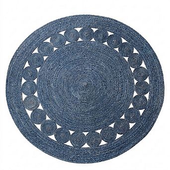 Handmade Jute Area Rug Braided Boho Farmhouse Sustainable Durable Versatile Style