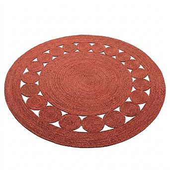 Handmade Jute Area Rug Braided Boho Farmhouse Sustainable Durable Versatile Style