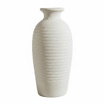 Rustic Ceramic Threaded Vase Tall Decorative Handmade for Centerpieces Living Room Farmhouse