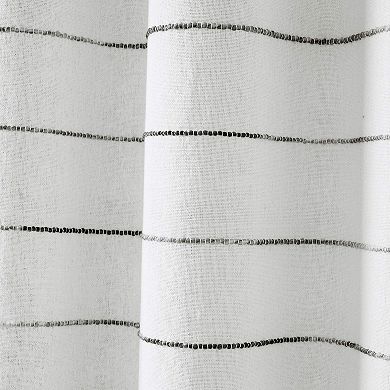 Ombre Stripe Yarn Dyed Cotton Shower Curtain Recycled Fabric Striped Bathroom